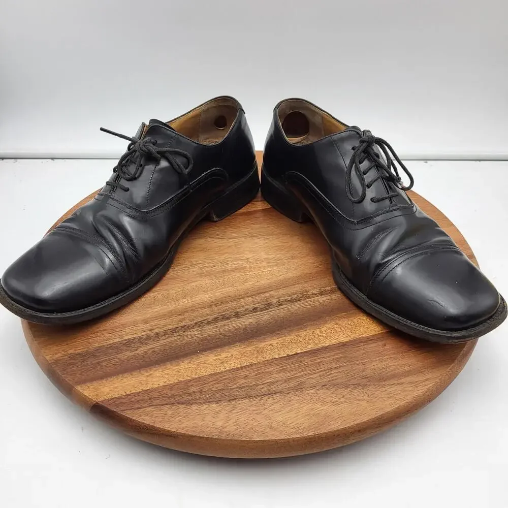 To Boot New York Adam Derrick Oxford Dress Shoes Mens Sz 9.5 Black Leather Italy